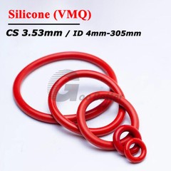 O Rings 3.53mm Cross Section Food Grade Red Silicone O-Ring Seals Washer Gasket