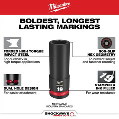 SHOCKWAVE 3/8 In. Drive 10Mm Deep 6 Point Impact Socket (1-Pack)