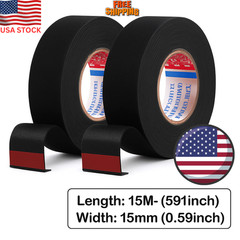 2 Rolls 50Ft Automotive Wire Harness Cloth Tape Heat Resistant Noise Dampening
