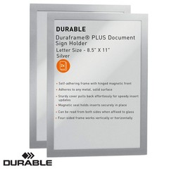 Durable Duraframe Plus Document Magnetic Sign Holder In Letter-Size 8.5 X 11 –