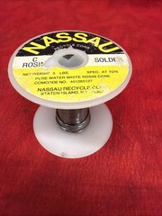 NASSAU RECYCLE CORRP PURE WATER WHITE ROSIN CORE SOLDER 5.90 OZ (k24)