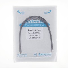 100Pc Dental Ortho S.S Arch Wire Round Rectangular Stainless Steel Wires Natural