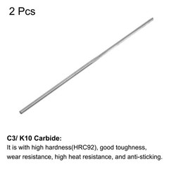 2 x 1mm C3/K10 Tungsten Carbide 3 Straight Flutes Machine Chucking Reamer