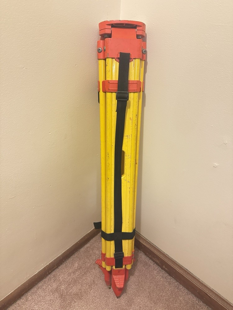 Heavy-Duty Wooden Tripod W/ Quick Clamps For Total Station, GPS- Levels
