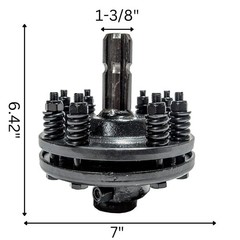 Jeremywell Tractor Pto Rotary Cutter Slip Clutch 1-3/8X 6-Spline Both Ends