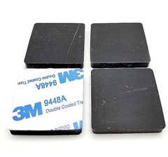 1 1/4″ Square Stick on Rubber Feet Bumpers 3/16″ Thick 3M Adhesive Backed Pads