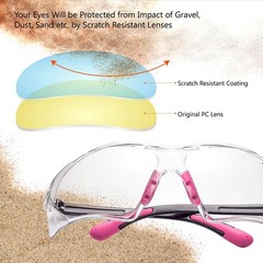 Safety Glasses Anti Fog Lens,HD Clear Scratch Resistant Work Glasses with Adj…