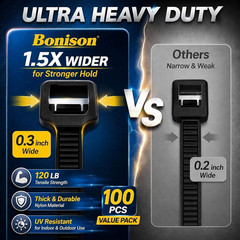 Zip Ties 8 inch Heavy Duty with 120 Pounds 8 Inch, 8inch-100pack