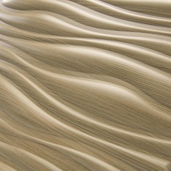 PVC Wave Board Textured 3D Wall Panels Walnut 19.7×19.7″ 12 Pack