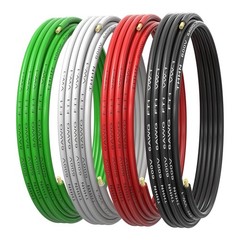 6 AWG Gauge THHN Stranded Copper Wire – 6 AWG Black, Red, White with 8 AWG Green