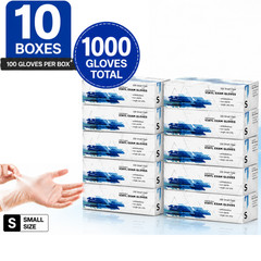 1000 Clear Vinyl Exam Gloves Powder Free Small Disposable Medical Gloves