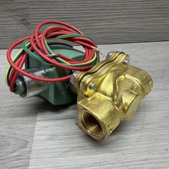 ASCO 8210G034 Red Hat Solenoid Valve, 24VDC Coil, 1/2” NPT Ports, New