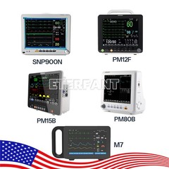 7/12.6inch Multi-parameter Patient Monitor Vital Signs ECG NIBP Spo2 TEMP RESP