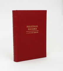 Personal Record: A Lifetime Memoir 8″ Goatskin Leather Journal Graphic Image