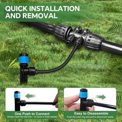 230FT Drip Irrigation System for Garden with 38pcs Adjustable Copper Nozzles …