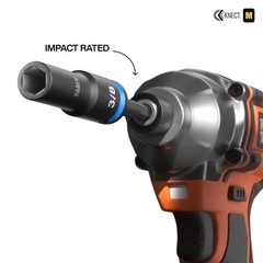 Klein Tools 65121IMPCT KNECT Deep-Well 3/8-Inch Drive Impact