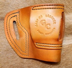 Gary Cs Avenger Left Hand OWB HOLSTER for Colt 1911 Defender 3″ & clones Leather
