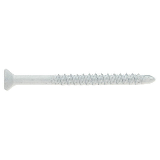 3/16″ White Ruspert Phillips Flat Head Concrete Screw – Select Length & Pkg Qty