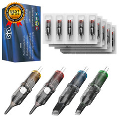 Poseidon Tattoo Cartridge 50Pcs Assorted Mixed Size round Liner Shader