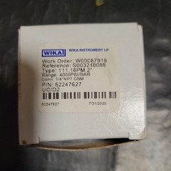 NEW, WIKA, Type 111.16Pm-2-CBM-1/4NPT-0-200-PSI/KPA, P/N – 4231481, PM Gauge