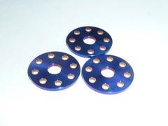 Titanium M6 FLAT DRILLED WASHER BURNT BLUE CAR BIKE KART BOAT SKI NO RUST 23 DIA