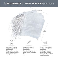 Sandbaggy 12-inch x 15-inch Small Sandbags | UV Protected | Sand Bag Empty