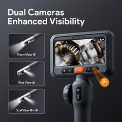 DEPSTECH Dual Lens Endoscope with 4.5” Display for Precise Inspections