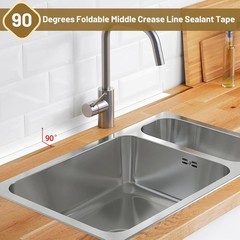2 Rolls Caulk Tape Waterproof Self Adhesive Strip Kitchen Bath Sink Sealant
