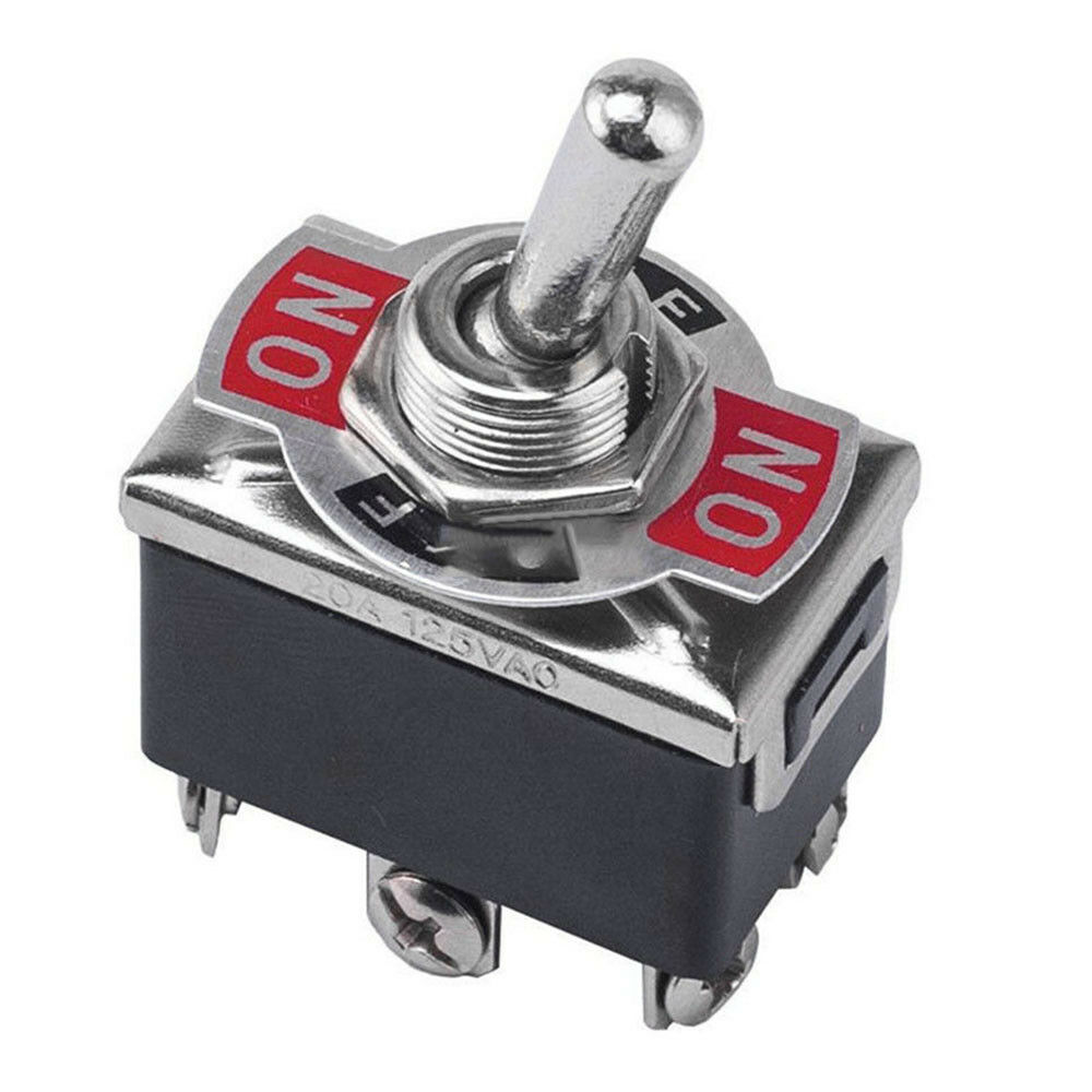 3-Pin Position ON-OFF-ON Spring Return Momentary Metal Toggle Switch 15A 250V AC