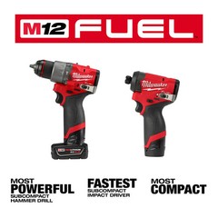 Milwaukee 3497-22IN M12 FUEL 12V 3 Tool Drill/Driver/Tire Inflator Combo Kit