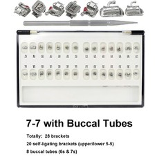 Dental Brackets Orthodontic Self Ligating Braces Metal Ceramic Roth MBT 022 345