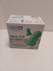 Howard Leight Max-Lite LPF-30 Corded Green Safety Ear Plugs Earplugs Box of 100