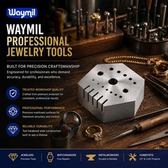 Hexagonal Staking Anvil 15 Holes & 5 Serrations Watch Riveting Watchmakers Tool