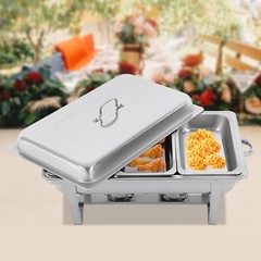 Catering Chafing Dish Food Warmer buffet set 316 Stainless Steel with 3 pan New