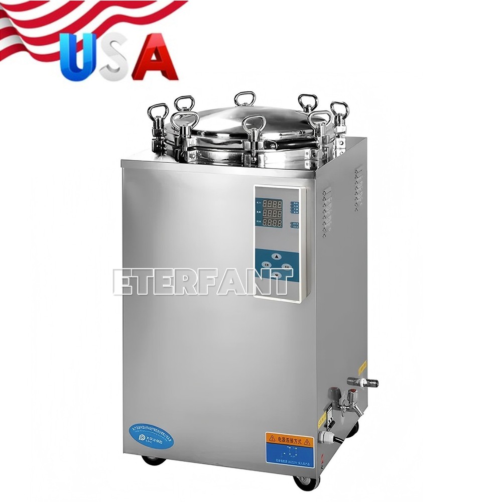 ETERFANT 35L High Pressure SterilizerLED Display Vertical Autoclave 105-134°C