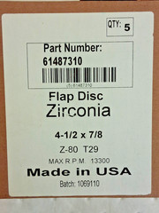 CGW Abrasives Flap Discs QTY10 4-1/2″ Dia 7/8″ Hole Zirconia Alumina 29445RWB