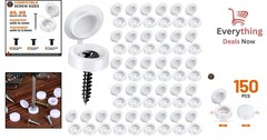 150 PCS White Hinged Screw Cover Caps – Smart Protection for All Screw Styles