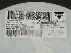 Lot of 7 D55342K07B1E00R Vishay/Dale Thin Film Resistor 1k Ohm 1206 1% 1/4W NOS