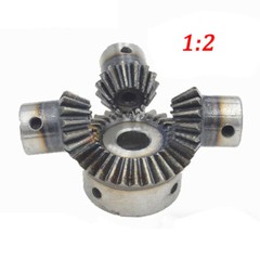 1/1.5/2/3/4/5 Mod Bevel Gear 15-40T Transmission Gears Bevel Teeth 90° 45# Steel