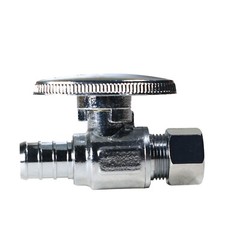 10 PIECES 1/2″ PEX X 3/8″OD BRASS 1/4 TURN STRAIGHT STOP VALVE (LEAD-FREE)