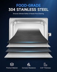 CREWORKS Titanium Steel Ultrasonic Cleaner 10L Timed Digital Cleaning Equipment