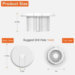 Wall Bushing Grommet for Starlink Dishy Router Ethernet Adapter Cable, Starlink