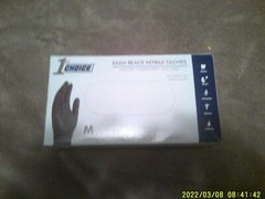 New Box of 100 Black Nitrile Powder/Latex Free Safety Gloves-Sz Medium-US Seller