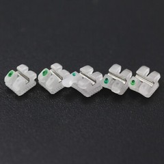 Dental Orthodontic Ceramic Brackets Metal Slot Roth MBT 022 018 3W/H 3M Clarity
