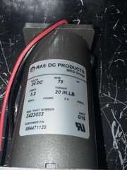 RAE 2423033 56469530 ELECTRICMOTOR 24V DC 78 RPM 20 LB Assy Brand New