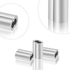 200 Pcs Aluminum Crimping Loop Sleeve 1/16″, Cable Ferrule Wire Rope Sleeves …
