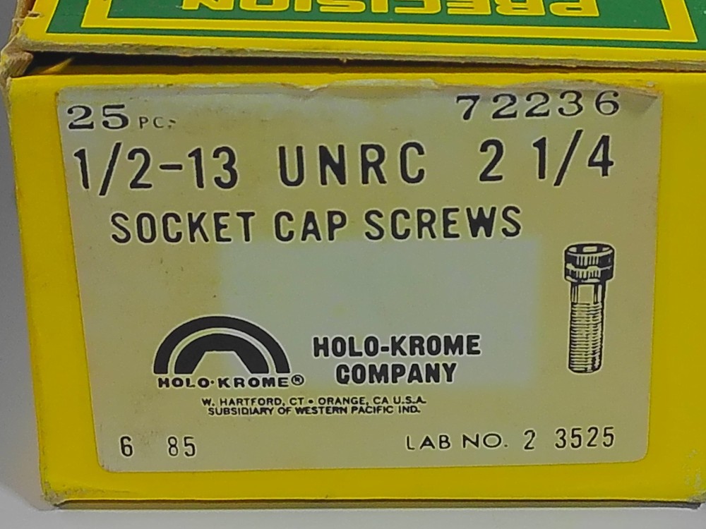 HOLO-KROME SOCKET CAP SCREWS – 1/2-13 UNRC 2 1/4 – 72236