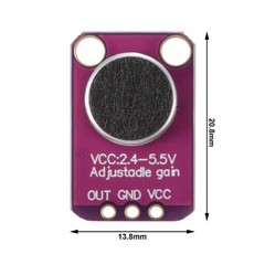 6 Pieces Electret Microphone Amplifier Module MAX4466 Adjustable Gain Blue…