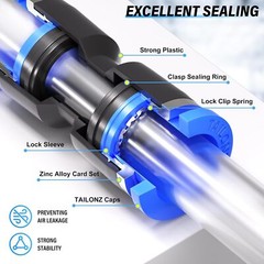 280PCS Plastic Straight Tube Connector Air Line Fittings Straight Push to link