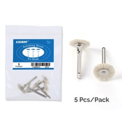 Rueda de cepillo de pulido dental RA 2.35mm cabello blanco de cabra/fieltro/algo